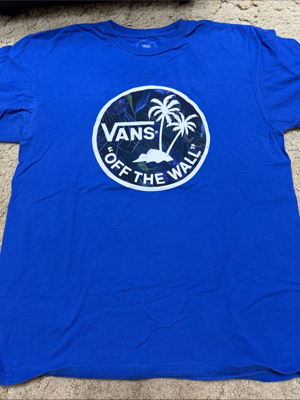 Vans Royal Blue 'Off The Wall' Graphic Tee